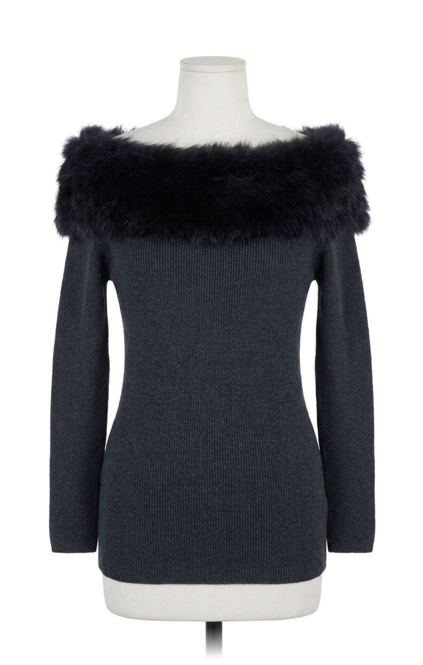 NEW LOVE TOKEN women's niall sweater in charcoal
